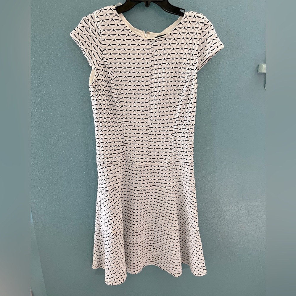 White and black cocktail dress.  Worn once.  Super cute on!